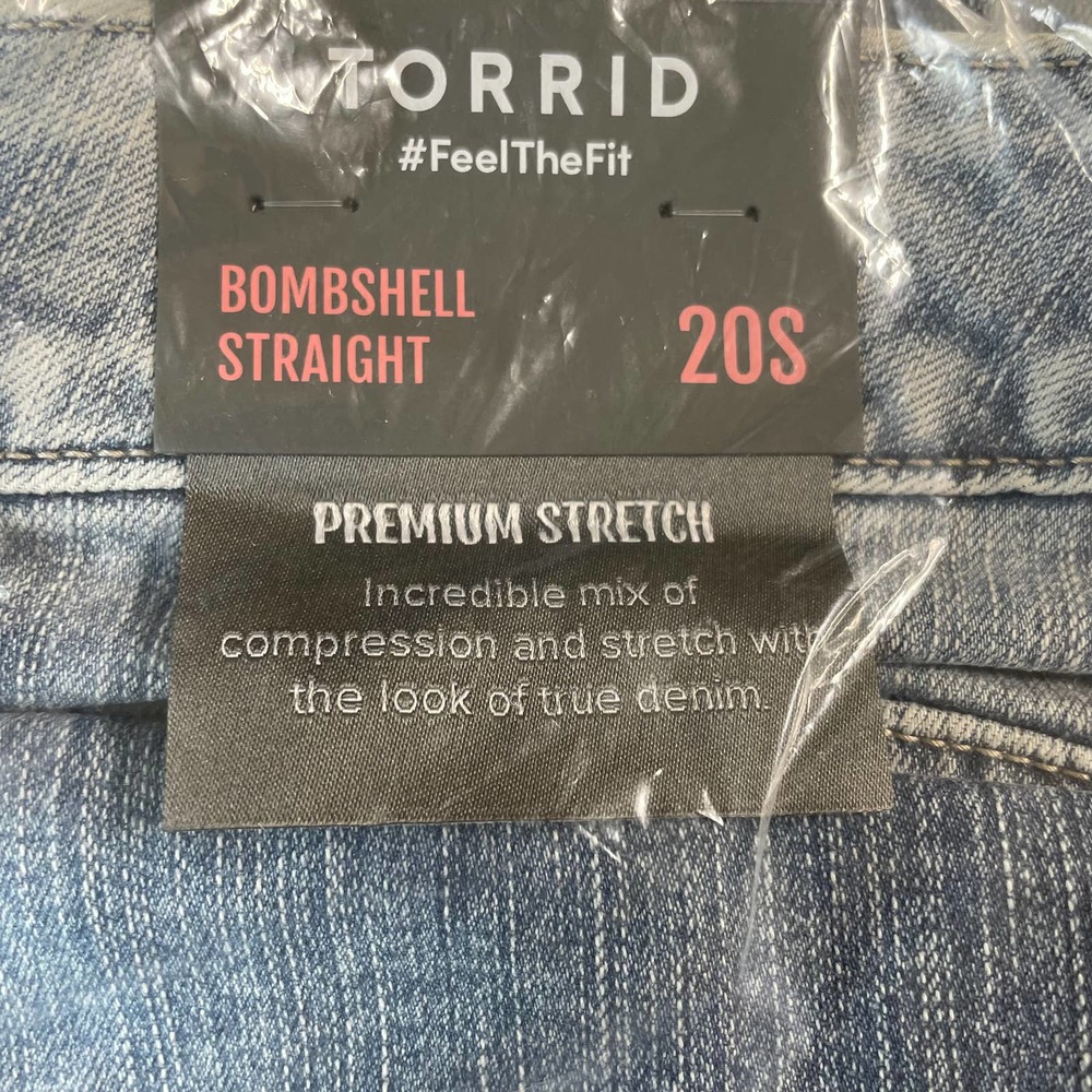 Torrid NWT Bombshell Straight Premium Stretch High-Rise Soho Jean 20S Distressed - Picture 6 of 6